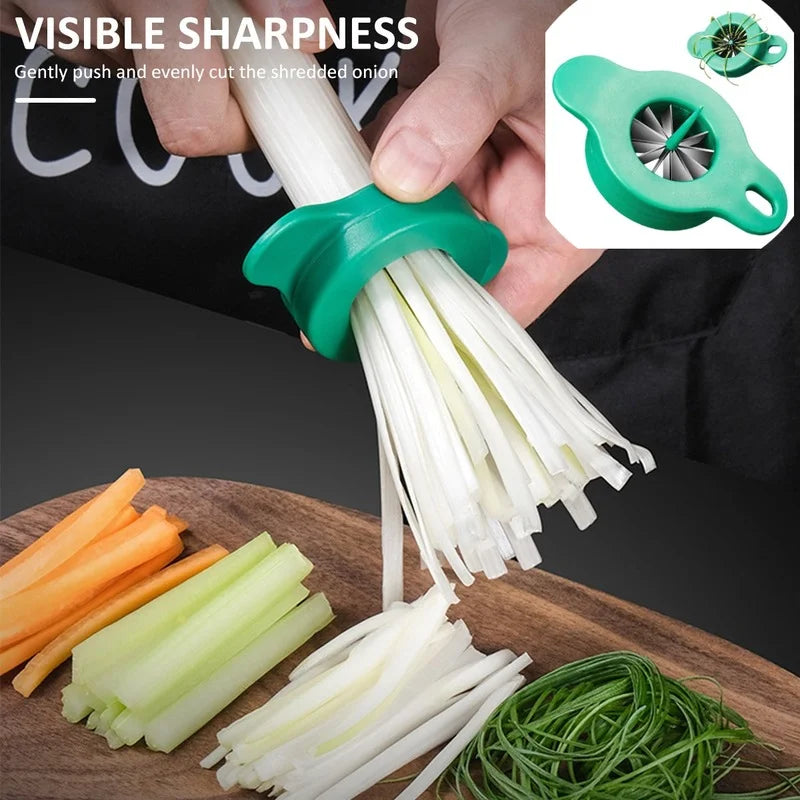 Green Onion Slicer Shredder - Superfine Vegetable Cutter Kitchen Tool