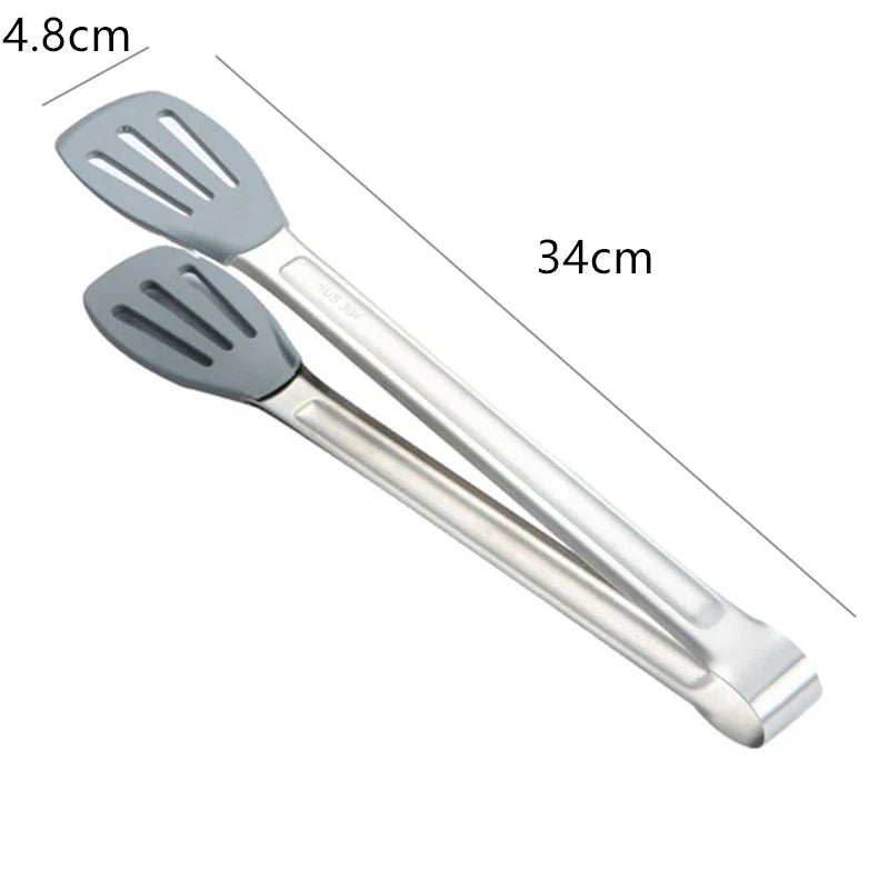 304 Stainless Steel Bread Tongs Non-slip Handle Clamp