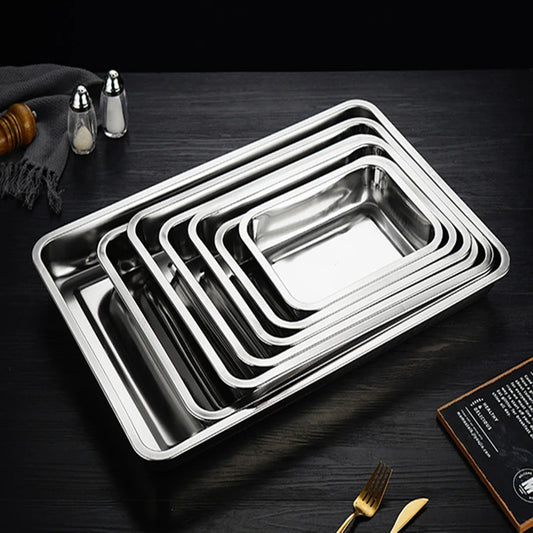 Stainless Steel Non-stick Baking Tray Pizza Cake Bread Pan