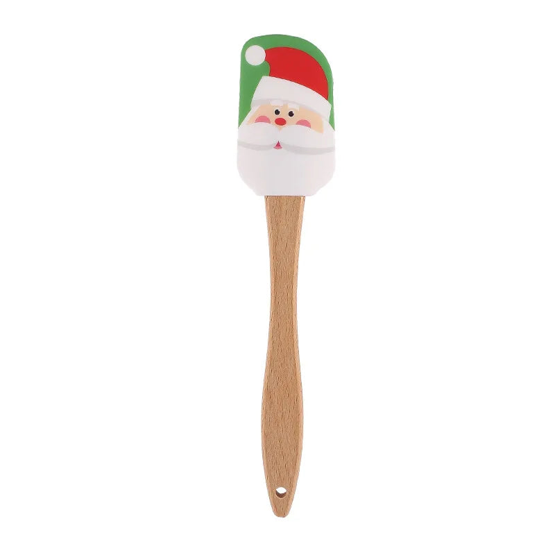 Silicone Spatula with Wooden Handle for Baking and Cooking