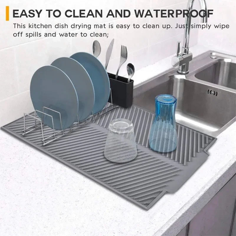 Silicone Non-slip Drain Mat Drying Pad Coaster Kitchen Utensils