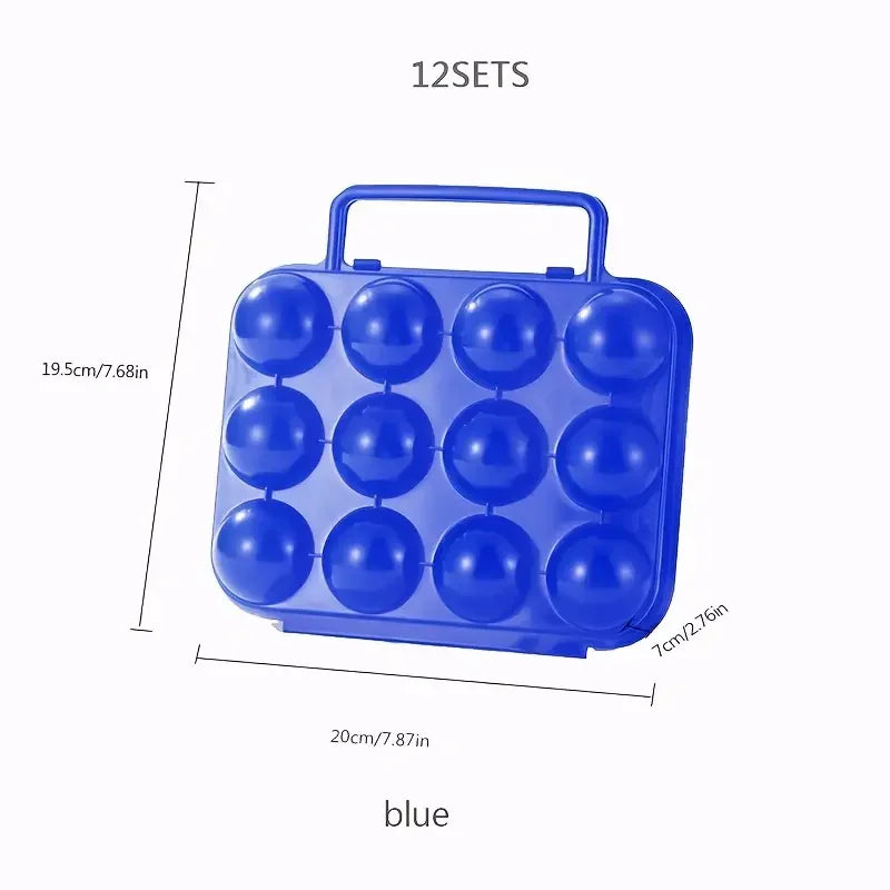 Portable Egg Storage Box 6/12 Grid - Safe, Fresh, Outdoor Picnic, BBQ, Camping