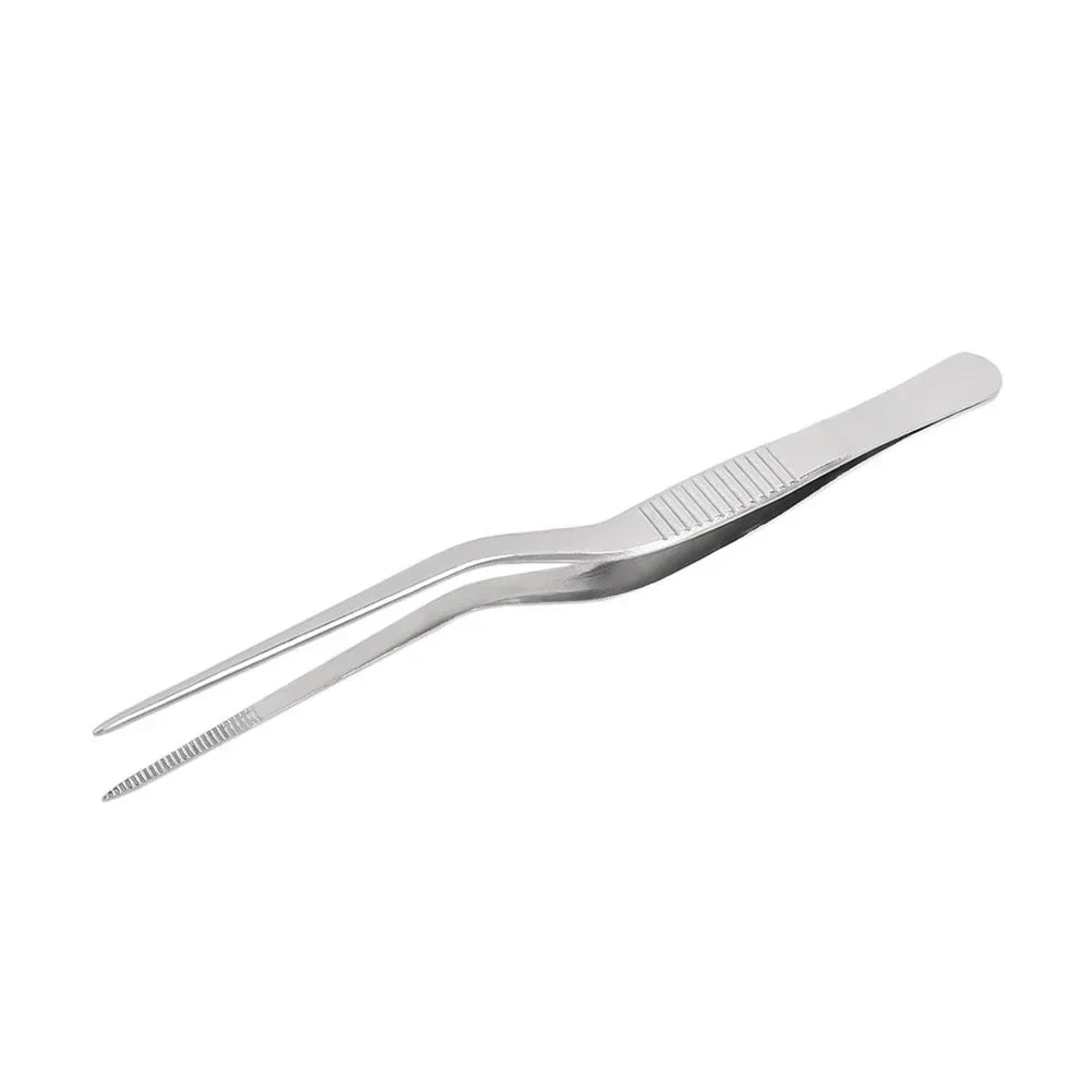 Stainless Steel Kitchen BBQ Tweezer Tongs for Cooking and Picnic