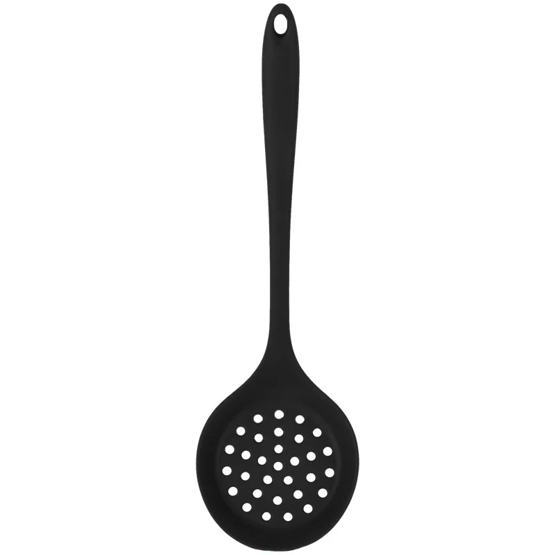 Silicone Skimmer Spoon Non-Stick Slotted Strainer Ladle