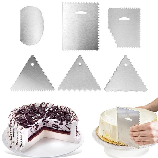 Stainless Steel Cake Scraper Spatula Icing Fondant Edge Cutter Baking Tool