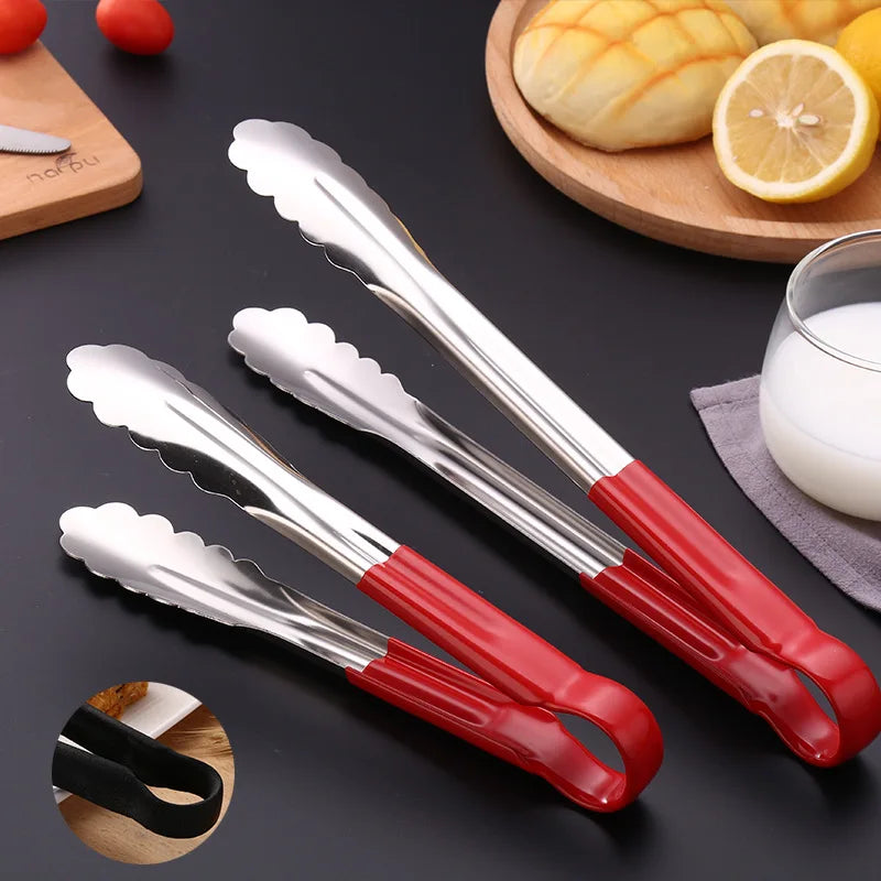 Stainless Steel Kitchen Tongs with Anti-Scald Handle