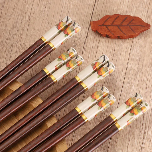 Wooden Chopsticks Set Antibacterial Anti-mold Heat Resistant