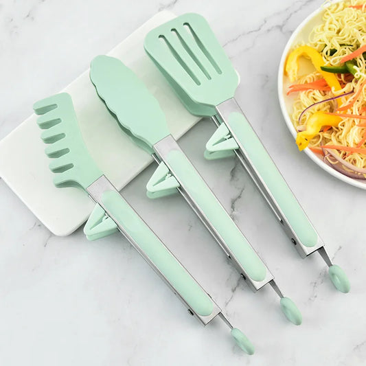 Silicone Food Tongs Set - Kitchen Cooking BBQ Tools