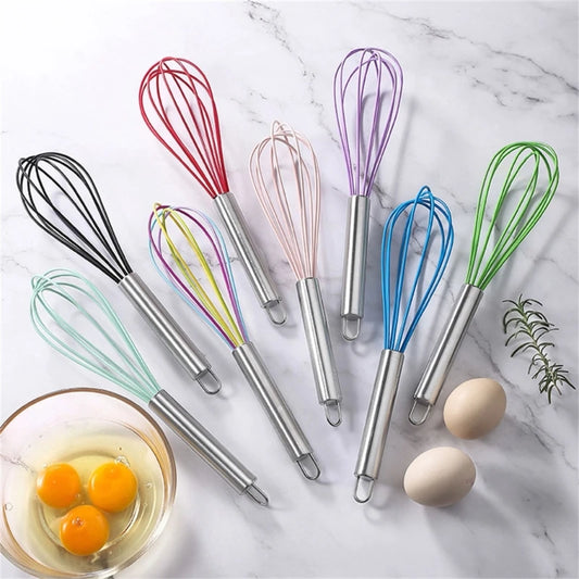 Silicone Whisk Egg Beater Kitchen Baking Utensil Mixer