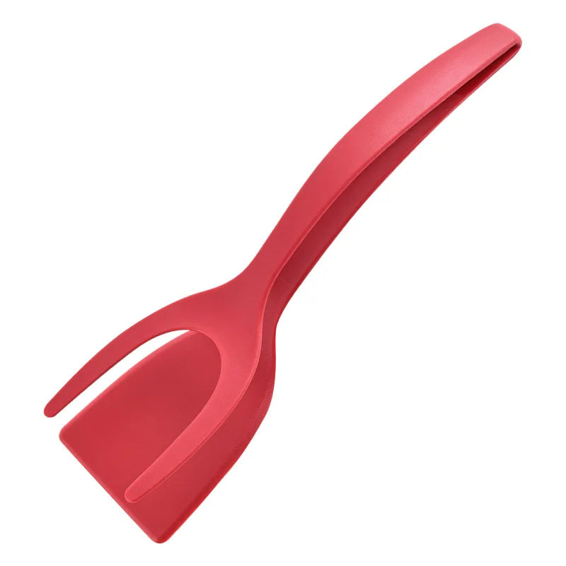 Nylon Grip Tongs Spatula for Steak, Frying, Bread, Egg Flipping