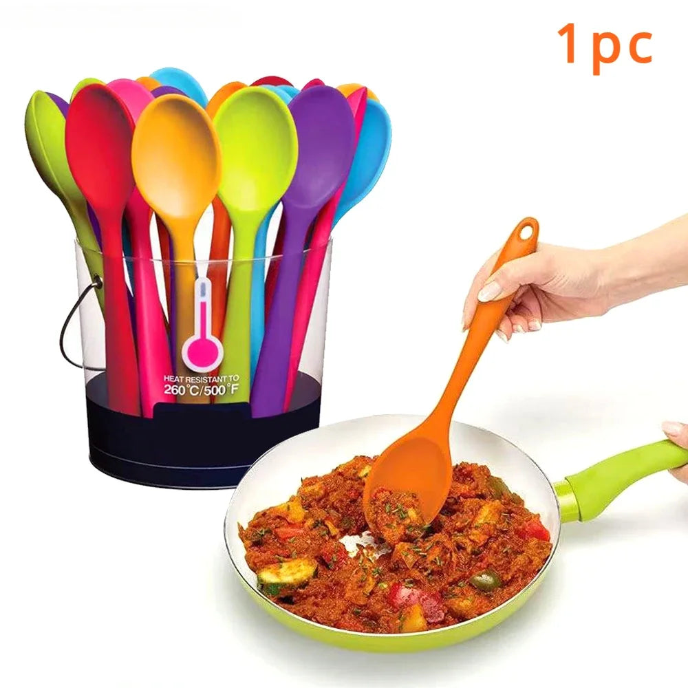 Silicone Nonstick Cooking Spoon Heat Resistant Kitchenware