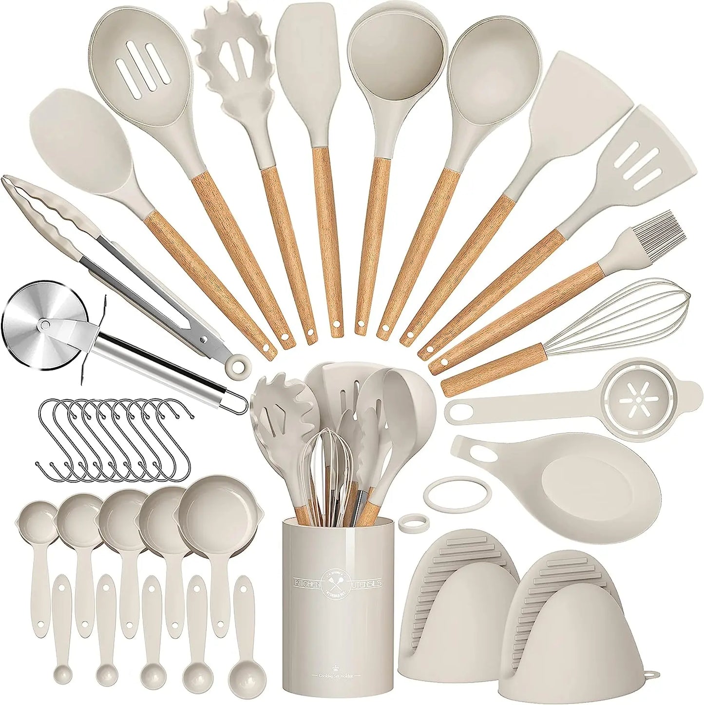 36-Piece Silicone Cooking Utensil Set with Holder