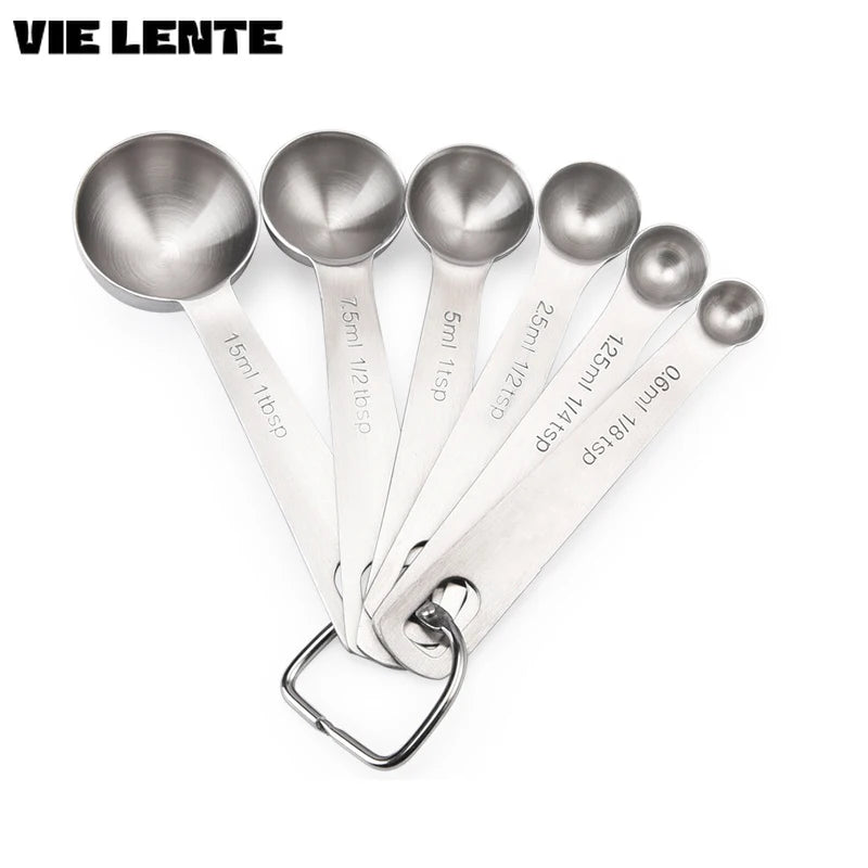 Stainless Steel Measuring Spoon Set 6pcs Kitchen Baking Tools