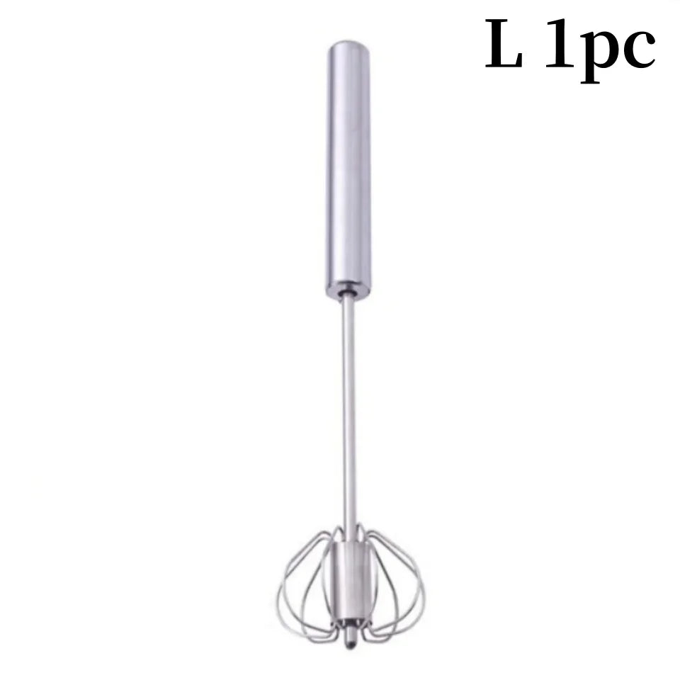 Semi-Automatic Stainless Steel Egg Beater Whisk Mixer Kitchen Tool