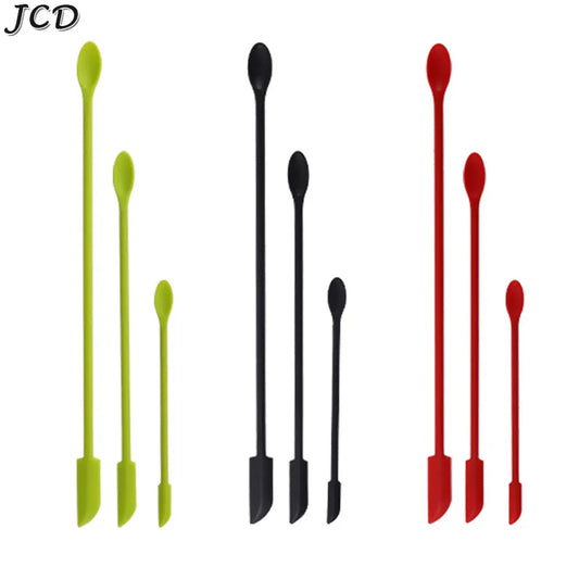 JCD Silicone Makeup Spatula Set - 3pcs Mini Cosmetic Spoon