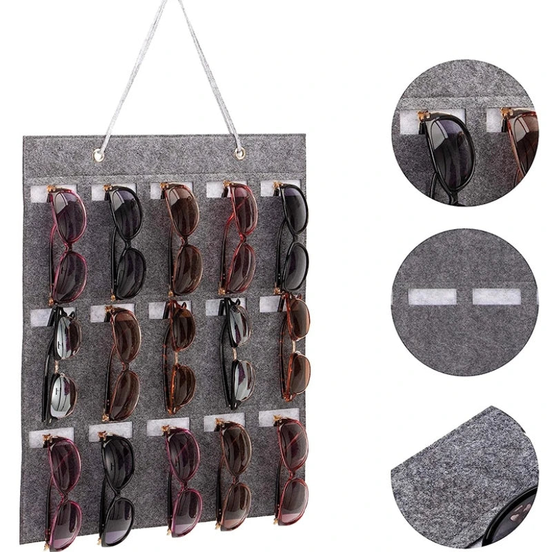 Sunglasses Organizer Hanging Bag Foldable Display Box