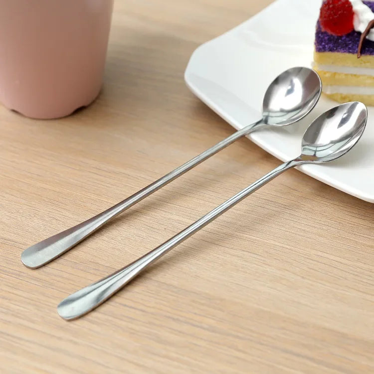 Stainless Steel Long Handle Coffee & Dessert Spoon