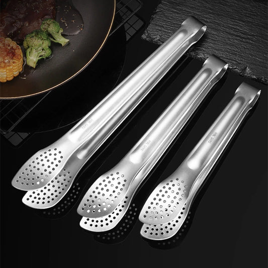 304 Stainless Steel Non-Slip Food Tongs BBQ Cooking Clip