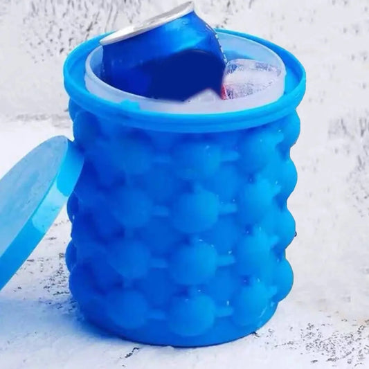 Silicone Ice Cube Maker Bucket Wine Cooler Space-Saving Kitchen Tool