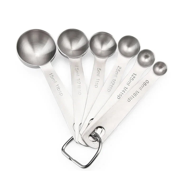 Stainless Steel Measuring Spoon Set 6pcs Kitchen Baking Tools