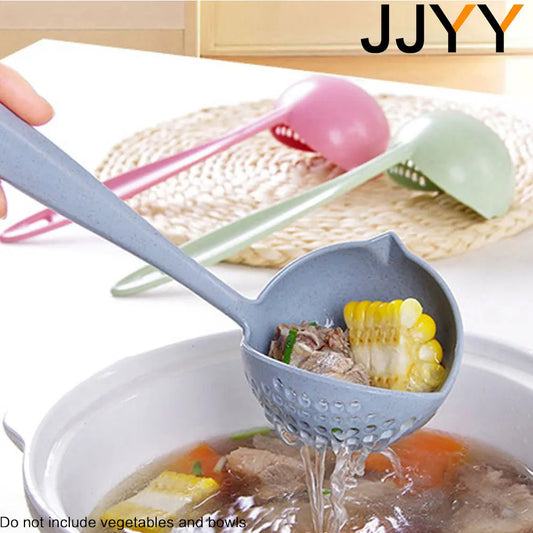 2-in-1 Long Handle Kitchen Colander Spoon