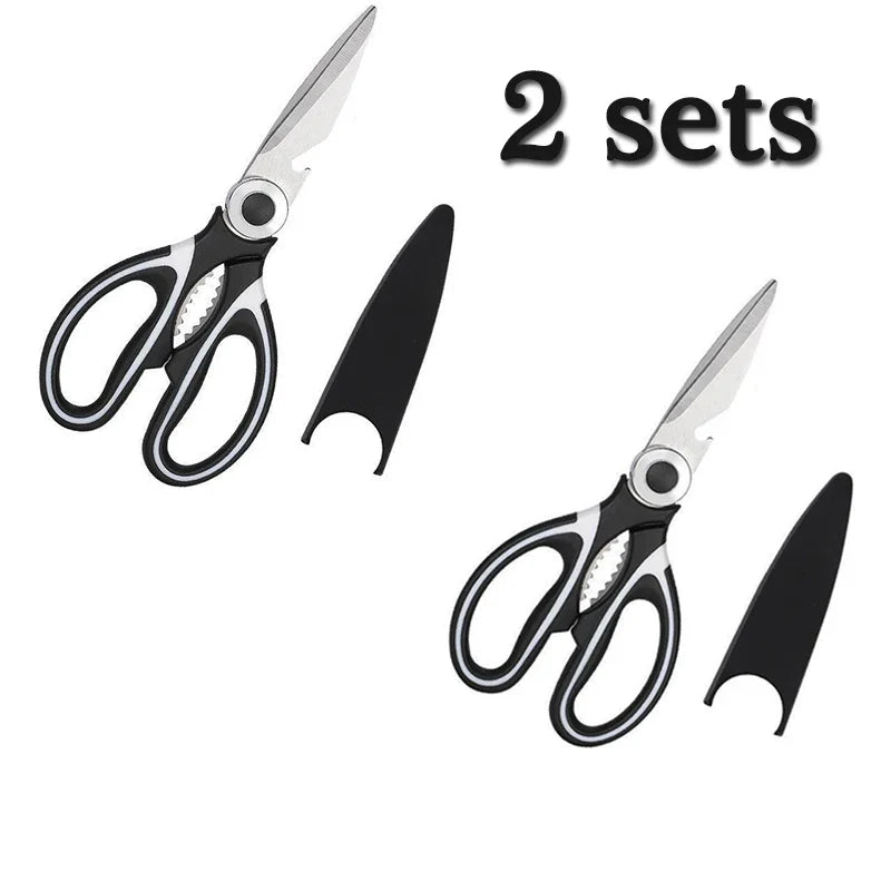 Stainless Steel Multi-purpose Kitchen Scissors for Cutting Vegetables, Meat, Fish