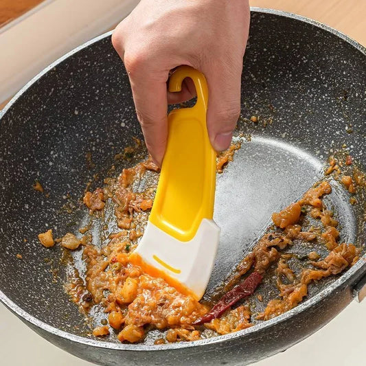 Silicone Spatula Scraper Brush for Pans and Dishes