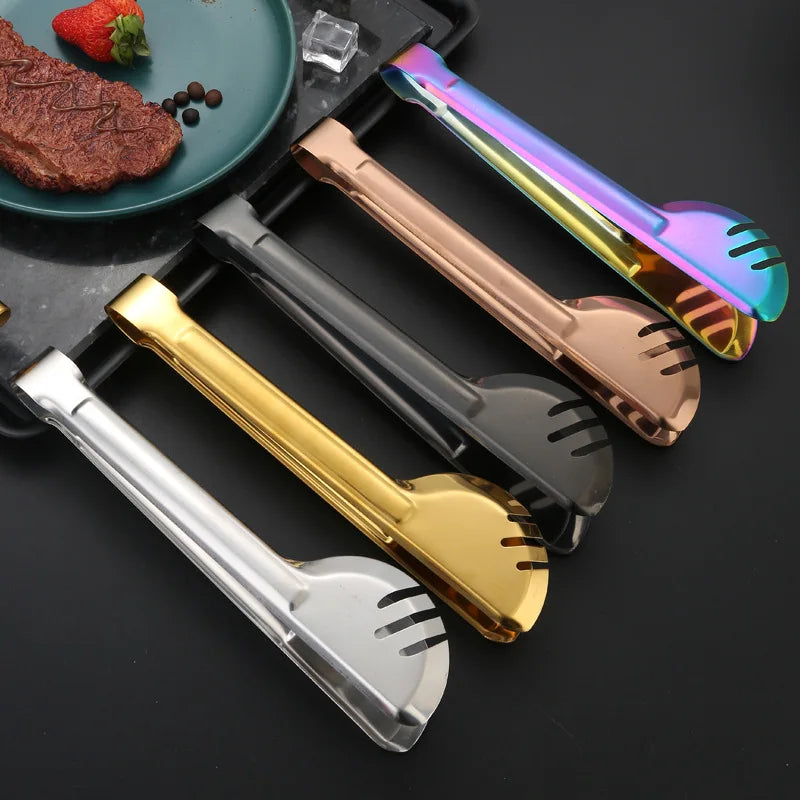 Stainless Steel Non-Stick BBQ Tongs Cooking Utensils