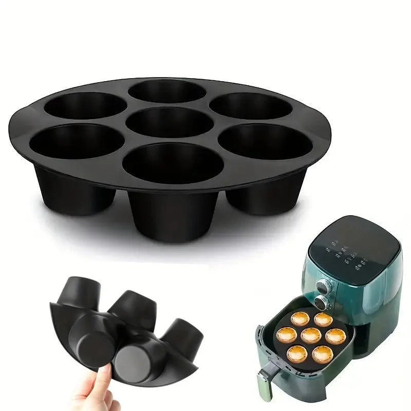 Silicone 7-Hole Muffin Pan for Air Fryer Baking