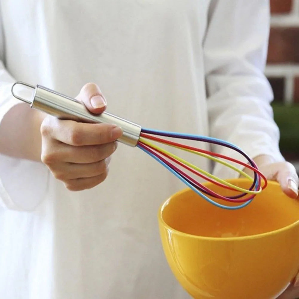 Silicone Egg Whisk Mixer - Efficient Hand Beater Kitchen Tool