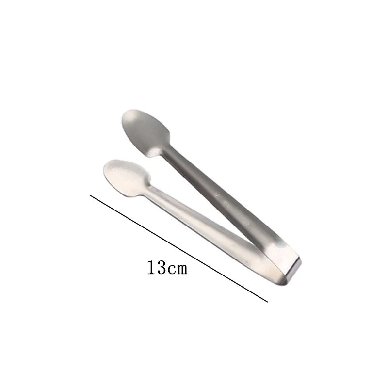 Stainless Steel Mini Food Tongs - Ice, Bread, Sugar, Dessert Clamp