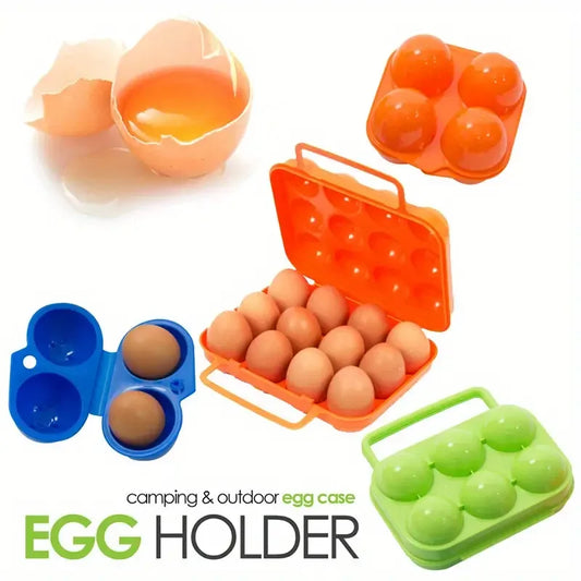 Portable Egg Storage Box 6/12 Grid - Safe, Fresh, Outdoor Picnic, BBQ, Camping