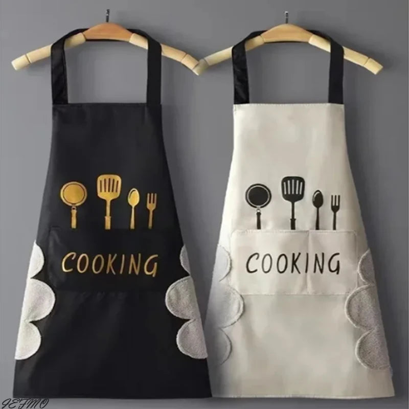 Waterproof Oil-Proof Cooking Apron for Men & Women - Fashionable Kitchen Overalls