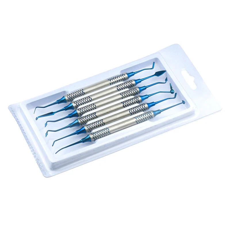 Dental Composite Resin Filling Set - 6PCS Spatula Titanium Plated Tool