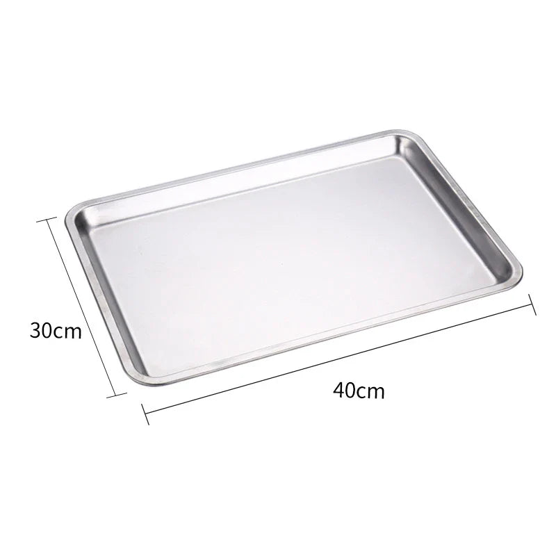 Stainless Steel Non-stick Baking Tray Pizza Cake Bread Pan