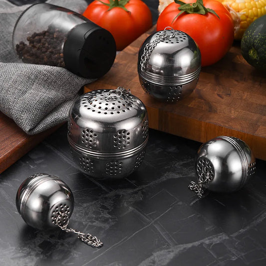 Stainless Steel Tea Infuser Ball Strainer Spice Diffuser with Chain