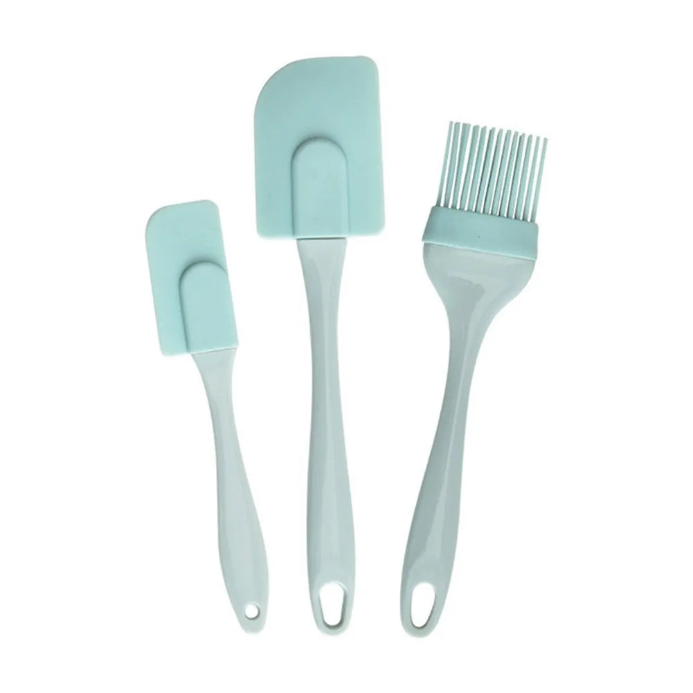 Silicone Spatula Set: Cream Scraper, Cake Butter Mixer, Oil Brush, Non-stick Baking Tools