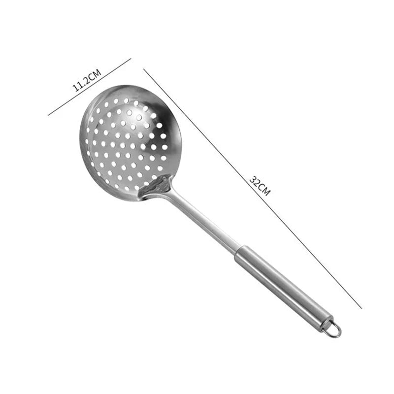 304 Stainless Steel Soup Ladle Oil Skimmer Ramen Scoop Pasta Strainer Kitchen Utensils