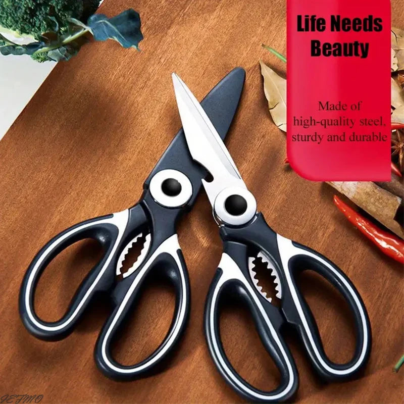 Stainless Steel Multi-purpose Kitchen Scissors for Cutting Vegetables, Meat, Fish