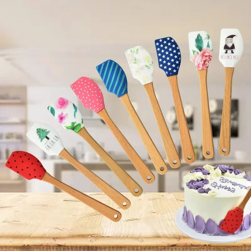 Silicone Heat Resistant Baking Spatula Scraper Kitchen Tool