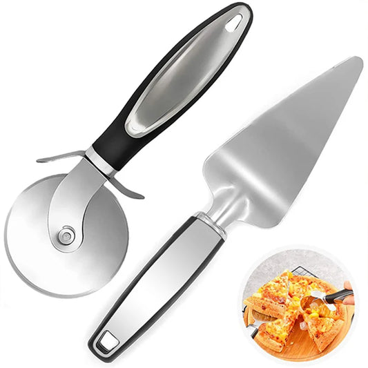 Premium Stainless Steel Pizza Cutter Wheel and Dough Slicer