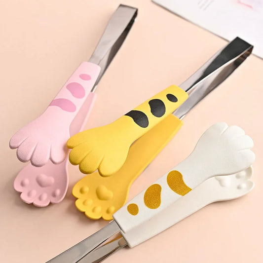 Cat Paw Shape Food Tongs Stainless Steel Kitchen Gadgets