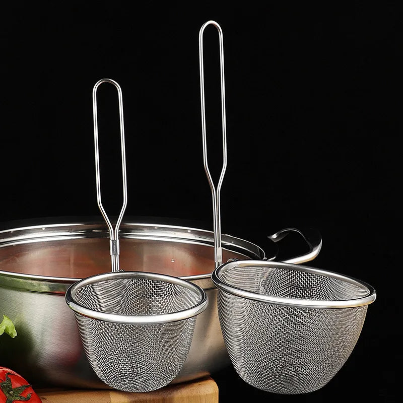 304 Stainless Steel Colander Strainer Fine Mesh Fry Basket Cooking Tool