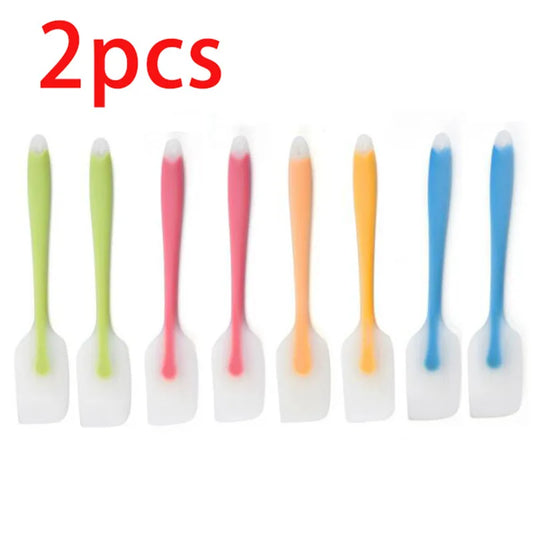 2Pcs Heat Resistant Silicone Spatula Set for Kitchen