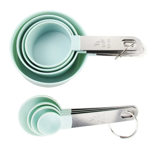 Stainless Steel Measuring Cups & Spoons Set for Dry & Liquid Ingredients