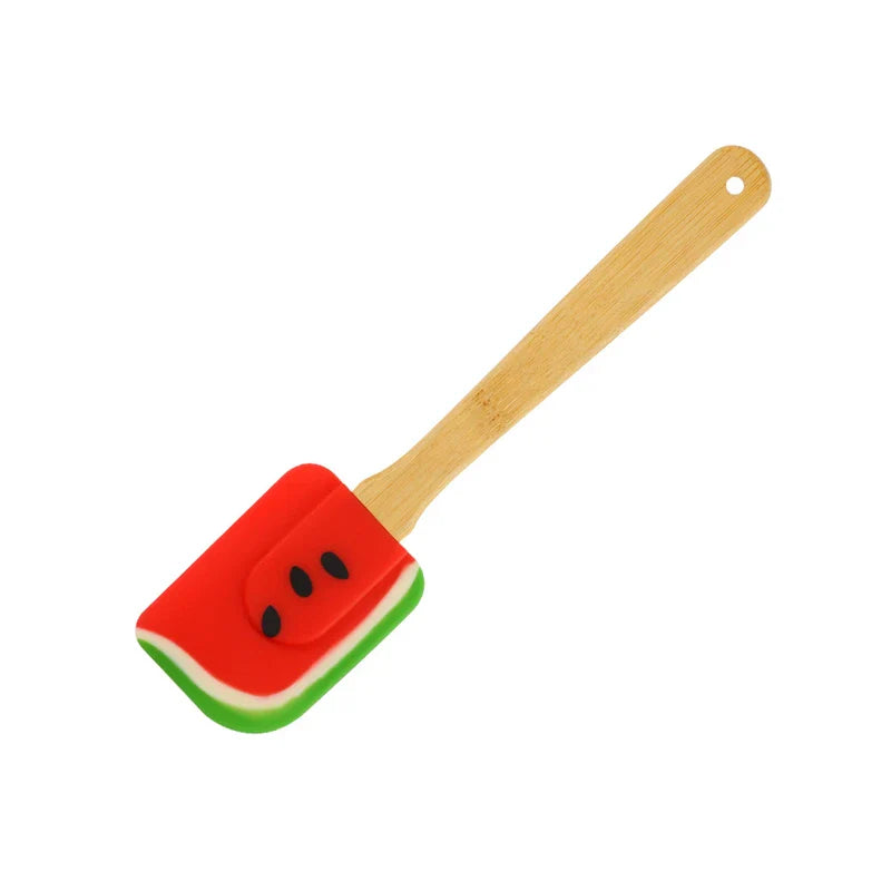 Watermelon Silicone Spatula Wooden Handle Cake Mixer Scraper