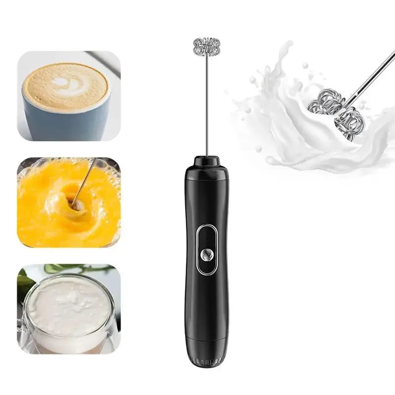 Electric Milk Frother Whisk Mixer Coffee Foamer Egg Beater