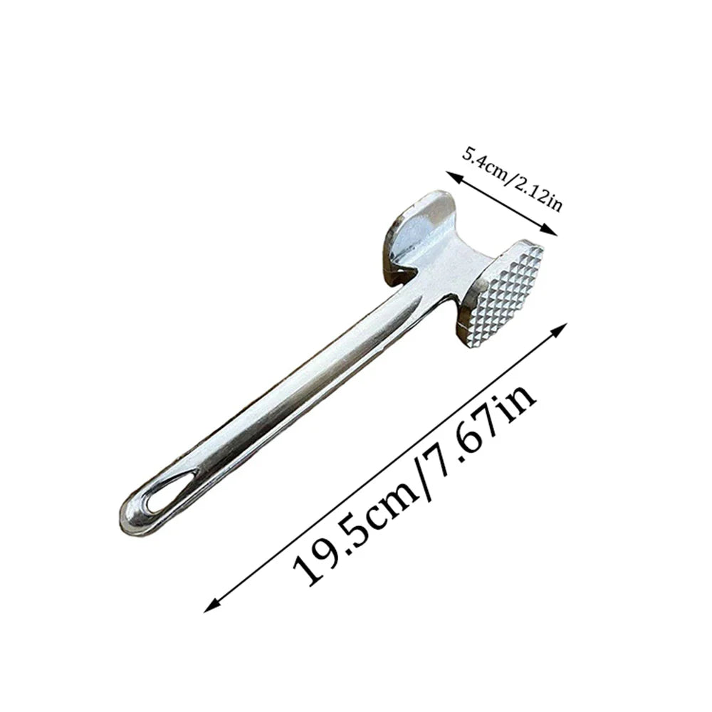 Aluminum Meat Tenderizer Hammer 19cm Double-Sided Heavy Duty Mallet