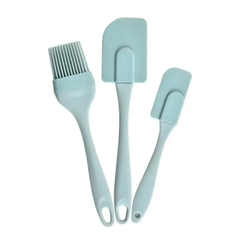 3Pcs Silicone Spatula Set with PP Handle - Non-Stick Cake & Baking Tools