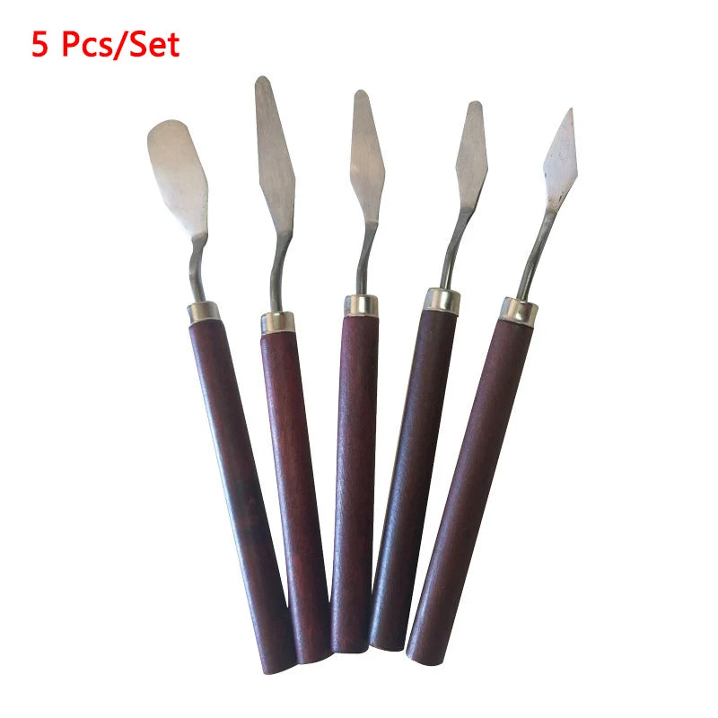 Stainless Steel Painting Knife Set - Art Spatula Tools for Oil Painting & Cake Decorating